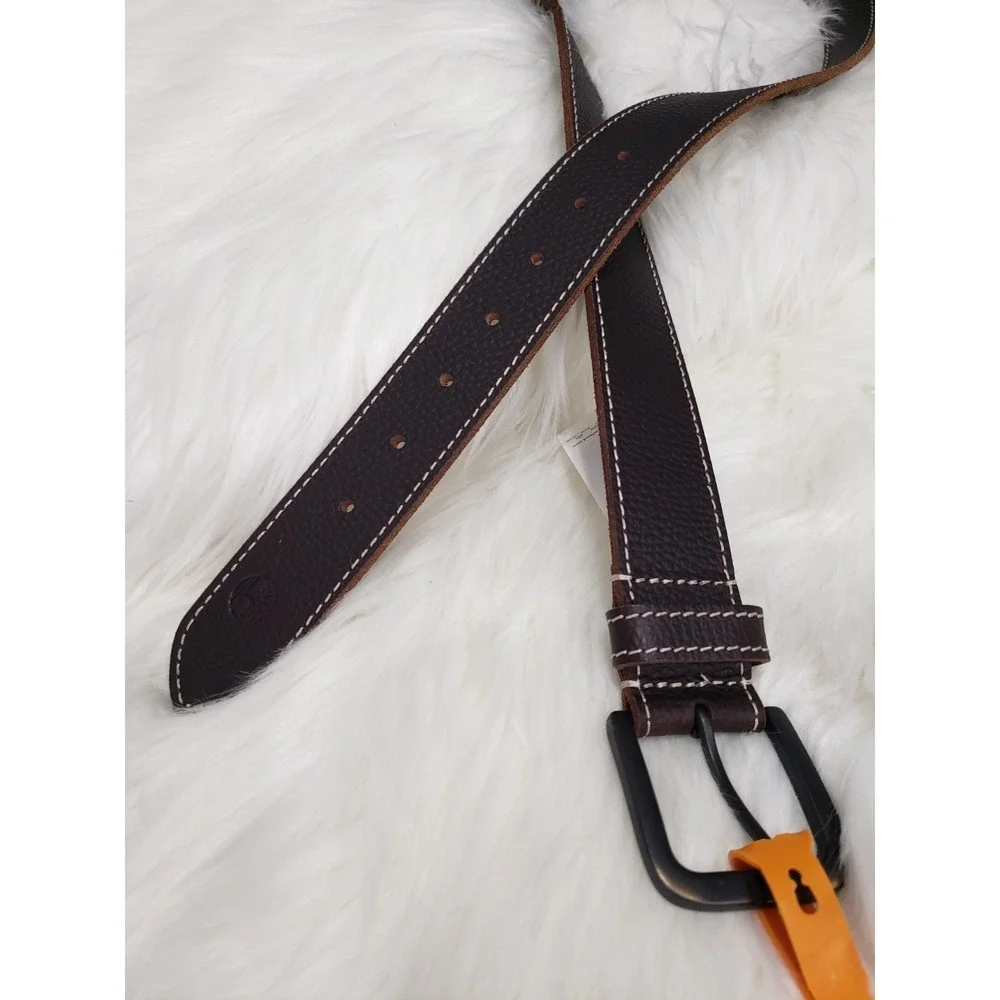 NEW Men's Timberland 38-40 Leather Belt Size‎ Large Solid Full Grain Leather
